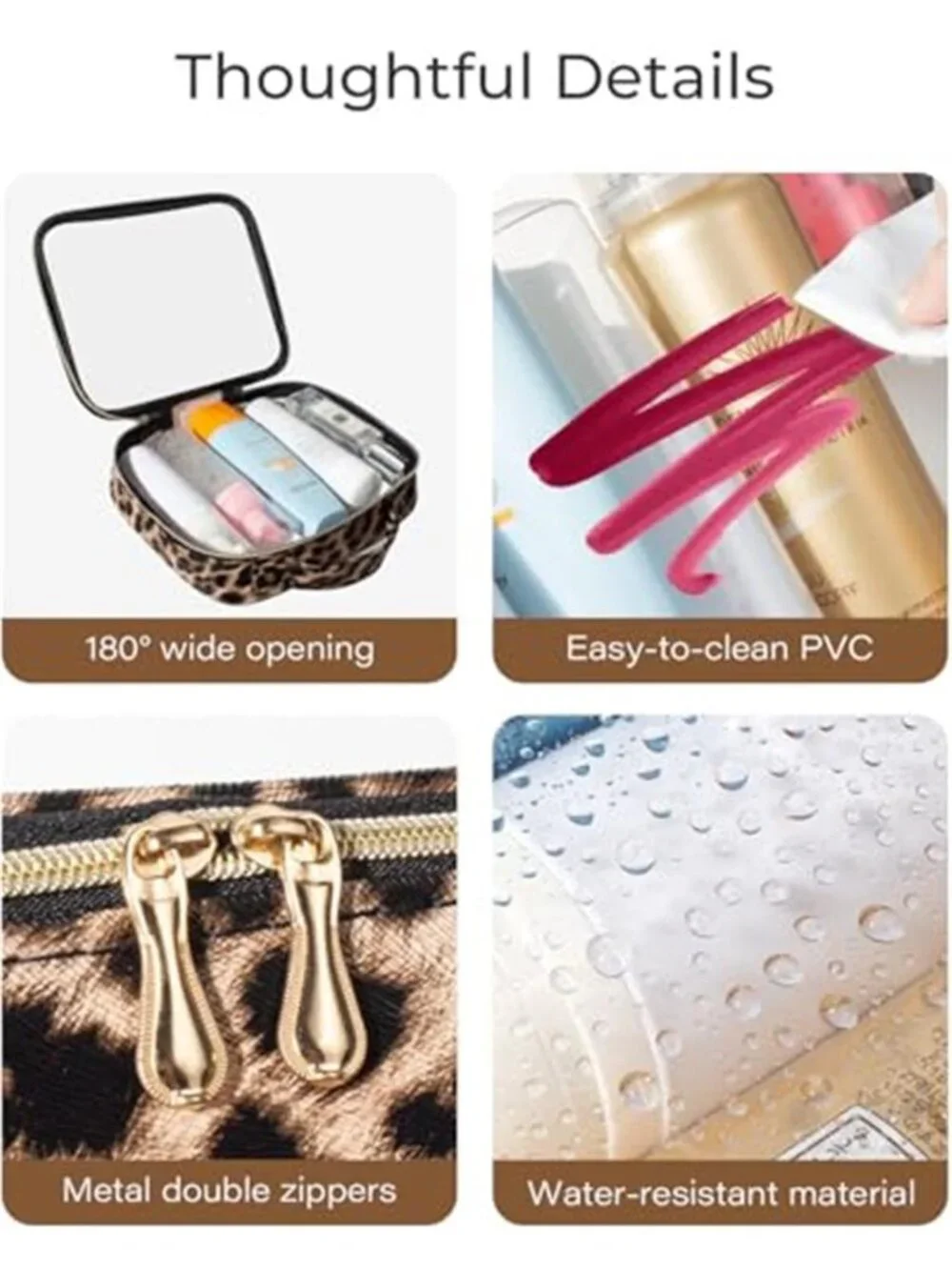 3 Pack Clear Toiletry Bag for Women TSA Approved Organizer for Travel Size